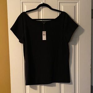Ann Taylor Factory Classic Black Short Sleeve Tee